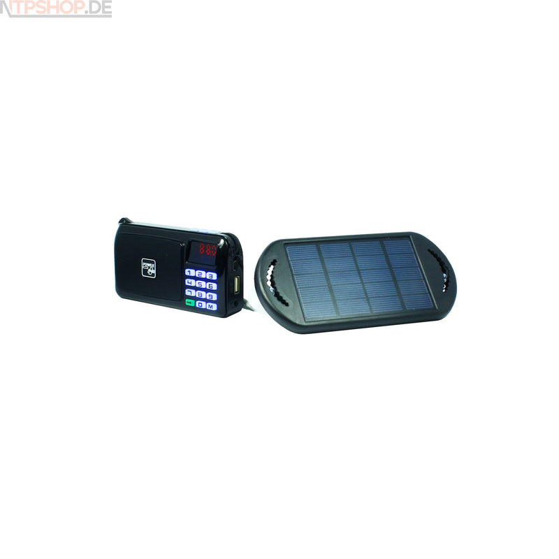 Laden Sie das Bild in Galerie -Viewer, POWERplus Crow Solar - ein per USB oder per Solarzelle aufladbares FM Scan Radio mit USB/SD MP3 Funktion Taschenlampe und Uhr - New-Tech-Products GmbH NTP NTPShop.de www.ntpshop.de www.new-tech-products.de all4living Onlineshop Online Store Gadgets Elektrogeräte