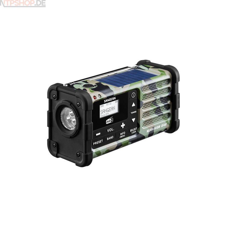 Laden Sie das Bild in Galerie -Viewer, Sangean MMR-88 DAB+ Camouflage Notfall Kurbel Dynamo Digitalradio - New-Tech-Products GmbH NTP NTPShop.de www.ntpshop.de www.new-tech-products.de all4living Onlineshop Online Store Gadgets Elektrogeräte