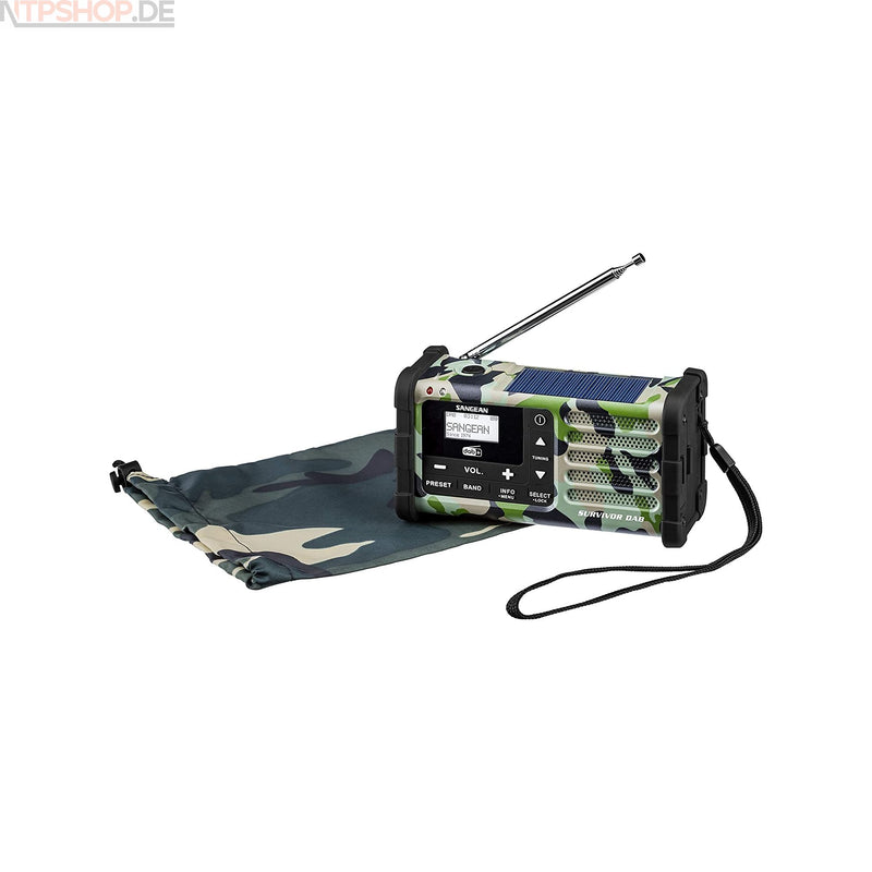 Laden Sie das Bild in Galerie -Viewer, Sangean MMR-88 DAB+ Camouflage Notfall Kurbel Dynamo Digitalradio - New-Tech-Products GmbH NTP NTPShop.de www.ntpshop.de www.new-tech-products.de all4living Onlineshop Online Store Gadgets Elektrogeräte
