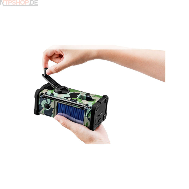 Laden Sie das Bild in Galerie -Viewer, Sangean MMR-88 DAB+ Camouflage Notfall Kurbel Dynamo Digitalradio - New-Tech-Products GmbH NTP NTPShop.de www.ntpshop.de www.new-tech-products.de all4living Onlineshop Online Store Gadgets Elektrogeräte