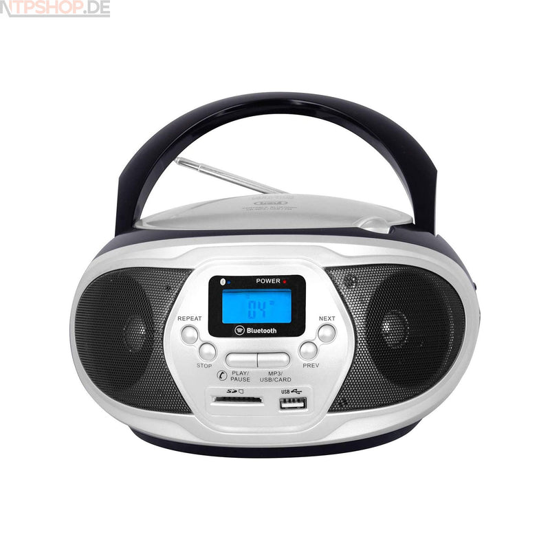 Laden Sie das Bild in Galerie -Viewer, Trevi CMP 548 BT Tragbarer CD-Player mit Bluetooth, USB, SD und FM Radio - New-Tech-Products GmbH NTP NTPShop.de www.ntpshop.de www.new-tech-products.de all4living Onlineshop Online Store Gadgets Elektrogeräte