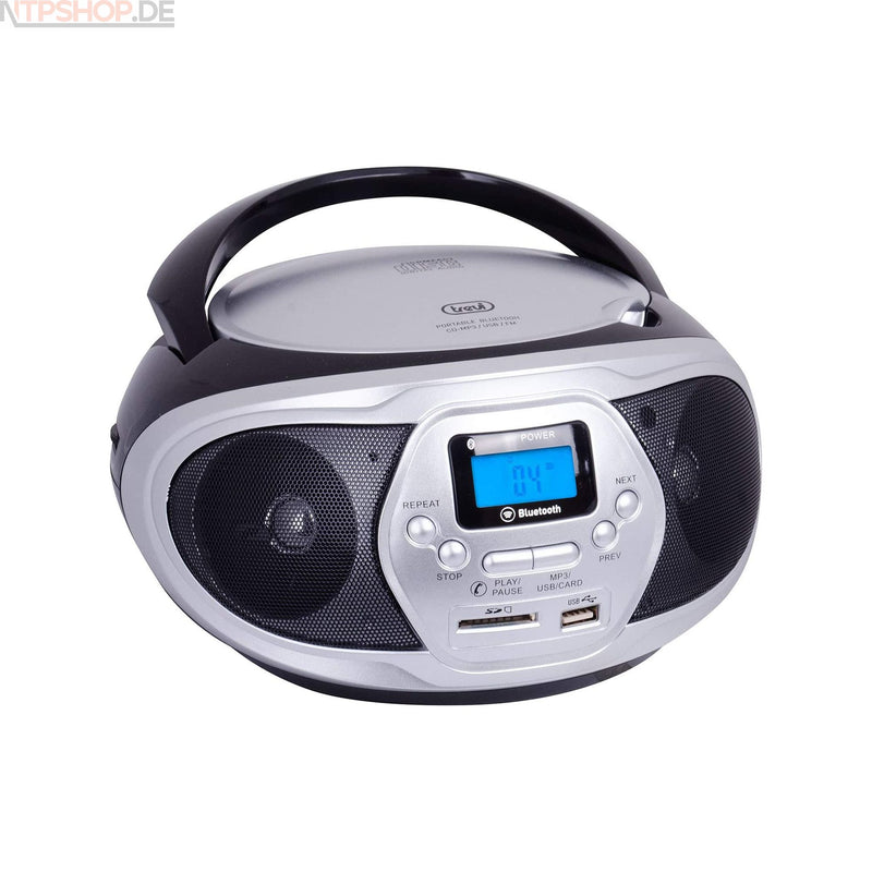 Laden Sie das Bild in Galerie -Viewer, Trevi CMP 548 BT Tragbarer CD-Player mit Bluetooth, USB, SD und FM Radio - New-Tech-Products GmbH NTP NTPShop.de www.ntpshop.de www.new-tech-products.de all4living Onlineshop Online Store Gadgets Elektrogeräte