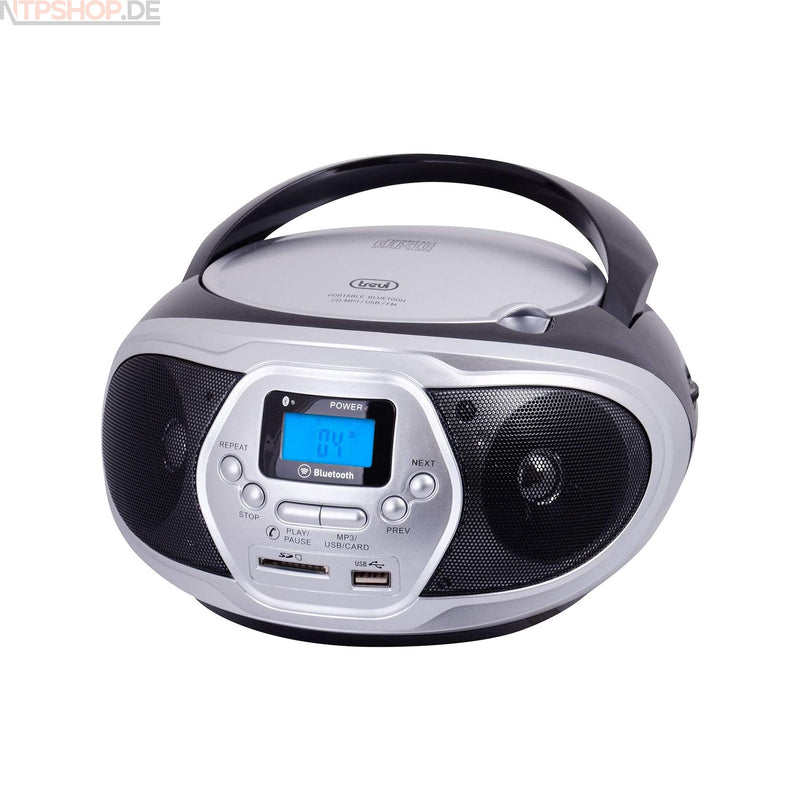 Laden Sie das Bild in Galerie -Viewer, Trevi CMP 548 BT Tragbarer CD-Player mit Bluetooth, USB, SD und FM Radio - New-Tech-Products GmbH NTP NTPShop.de www.ntpshop.de www.new-tech-products.de all4living Onlineshop Online Store Gadgets Elektrogeräte