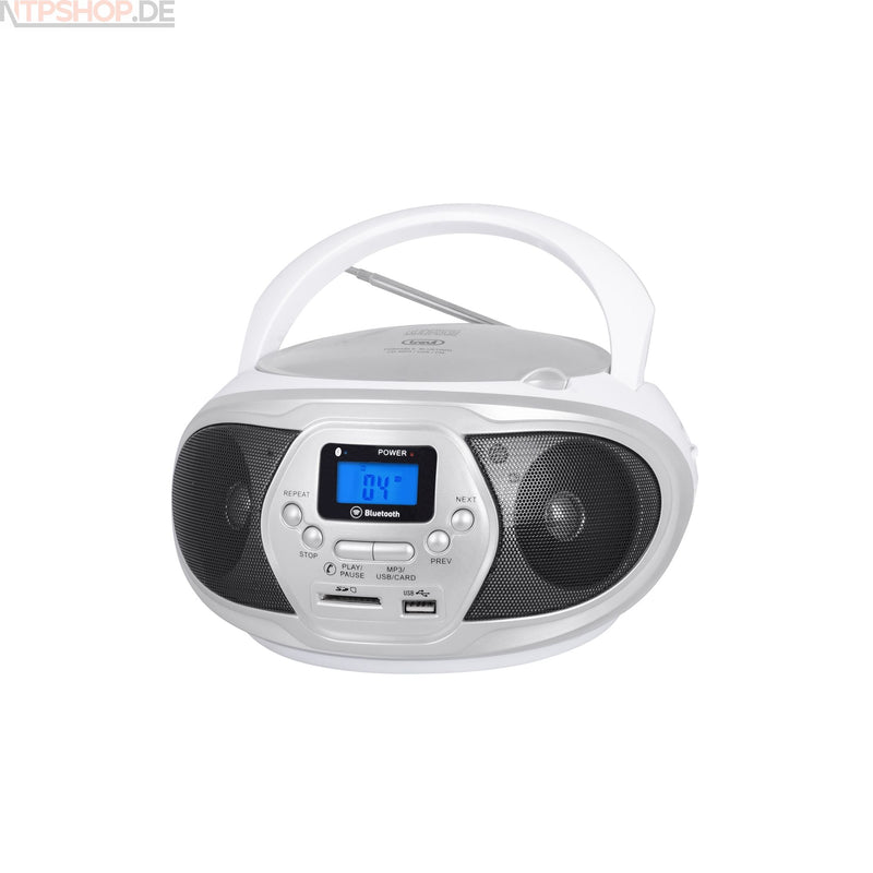 Laden Sie das Bild in Galerie -Viewer, Trevi CMP 548 BT Tragbarer CD-Player mit Bluetooth, USB, SD und FM Radio - New-Tech-Products GmbH NTP NTPShop.de www.ntpshop.de www.new-tech-products.de all4living Onlineshop Online Store Gadgets Elektrogeräte