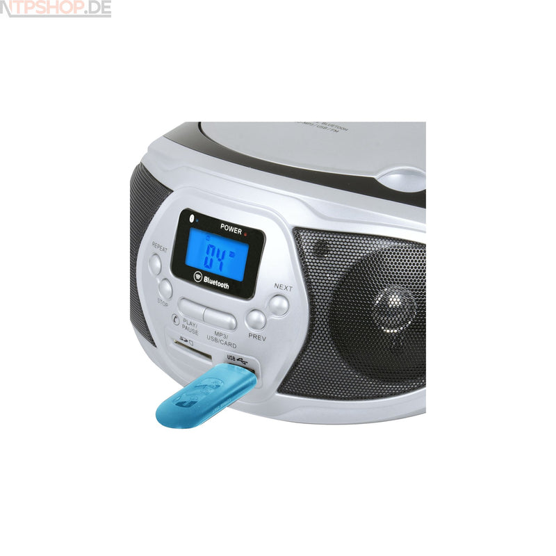 Laden Sie das Bild in Galerie -Viewer, Trevi CMP 548 BT Tragbarer CD-Player mit Bluetooth, USB, SD und FM Radio - New-Tech-Products GmbH NTP NTPShop.de www.ntpshop.de www.new-tech-products.de all4living Onlineshop Online Store Gadgets Elektrogeräte