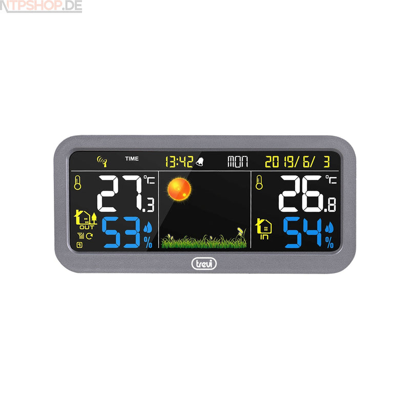 Laden Sie das Bild in Galerie -Viewer, Trevi ME 3P20 RC-Wetterstation mit externem Sensor und Farbdisplay - New-Tech-Products GmbH NTP NTPShop.de www.ntpshop.de www.new-tech-products.de all4living Onlineshop Online Store Gadgets Elektrogeräte