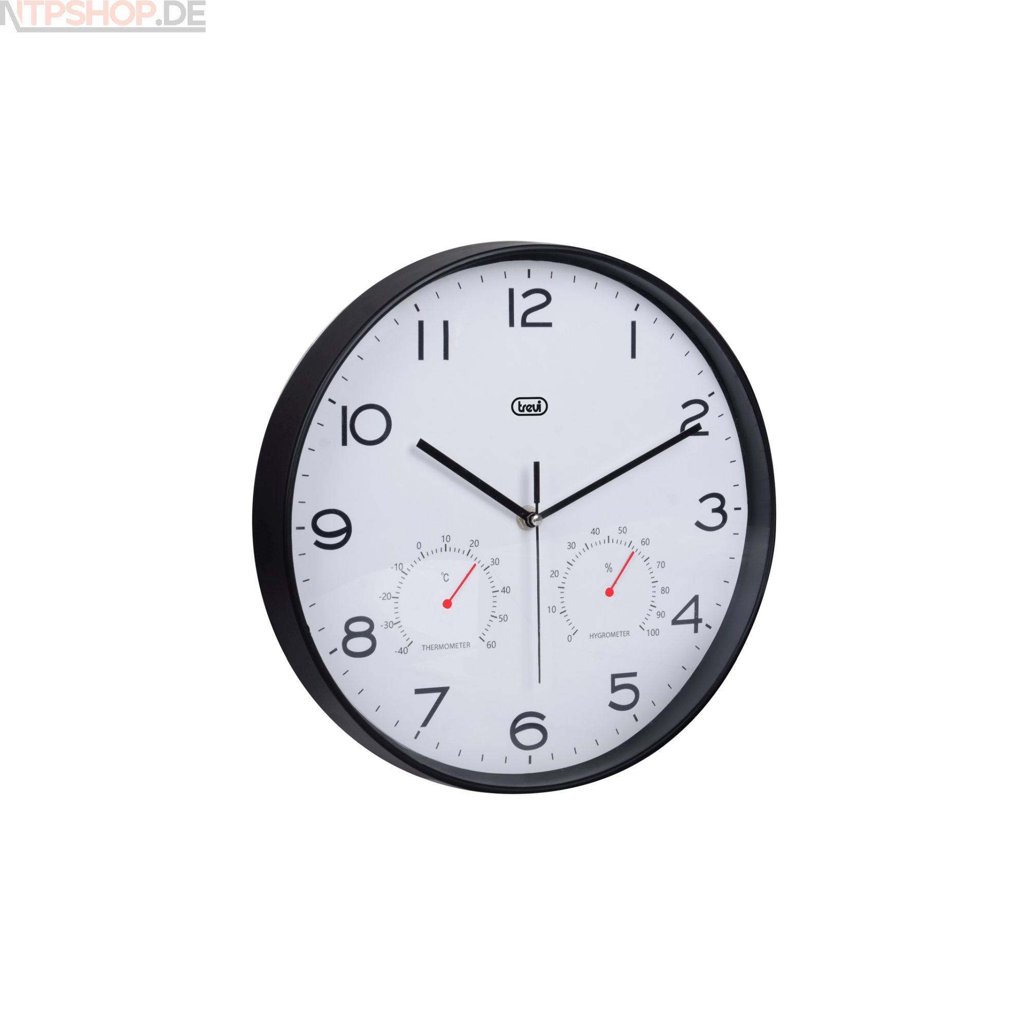 Wanduhr Mit Thermometer & Hygrometer – Wetterfest, Bullauge-Design Für Innen & Außen, Modell 4545