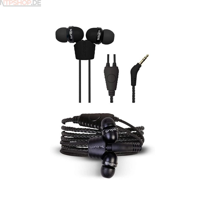 Laden Sie das Bild in Galerie -Viewer, Wraps WRAPSLBLK-V15M Midbass Natural Leder Kopfhörer mit Mikrofon schwarz - New-Tech-Products GmbH NTP NTPShop.de www.ntpshop.de www.new-tech-products.de all4living Onlineshop Online Store Gadgets Elektrogeräte