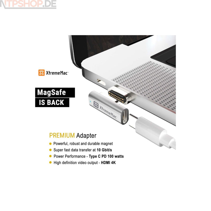 Laden Sie das Bild in Galerie -Viewer, XtremeMac XWH-MTA-13 Magnetischer Type-C Adapter USB-Adapter Magsafe kompatibel - New-Tech-Products GmbH NTP NTPShop.de www.ntpshop.de www.new-tech-products.de all4living Onlineshop Online Store Gadgets Elektrogeräte