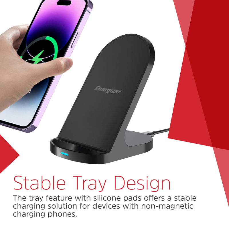 Laden Sie das Bild in Galerie -Viewer, Energizer WCP108 - 15-W-Wireless-Ladestation mit kompaktem und casefreundlichem Design
