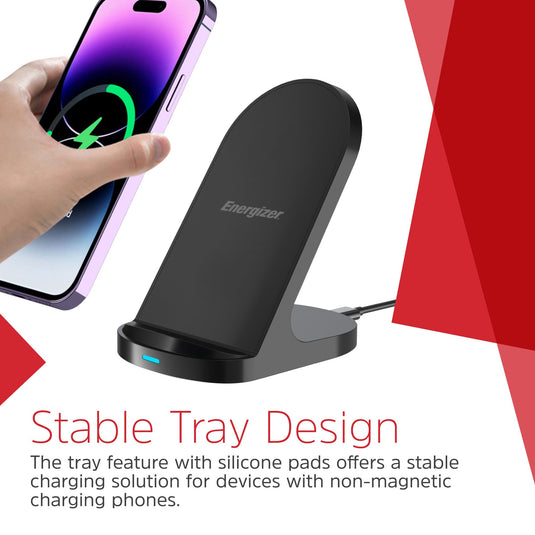 Energizer WCP108 - 15-W-Wireless-Ladestation mit kompaktem und casefreundlichem Design