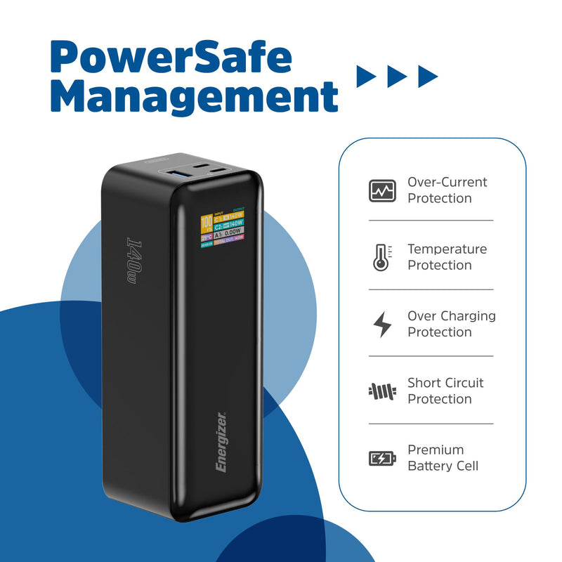 Laden Sie das Bild in Galerie -Viewer, Energizer XP27000PD - 140 W High-Speed-USB-C PD &amp; USB-A, Laptop-Ladefunktion

