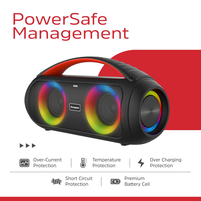 Laden Sie das Bild in Galerie -Viewer, Energizer BTS258 - Leistungsstarker 20-W-Bluetooth-Lautsprecher mit zwei 3-Zoll-Treibern, TWS- und Mikrofonunterstützung
