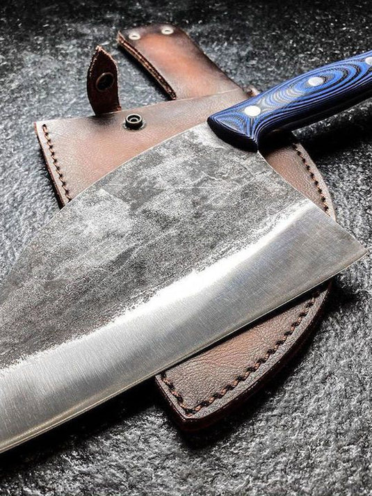 SAMURA - MAD BULL Serbisches Kochmesser mit schwarz-blauem Griff, 7,0 Zoll / 180 mm - SMB-0040