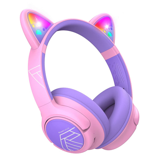 PowerLocus Bluetooth Overear Kopfhörer Bobo Cat Ears für Kinder