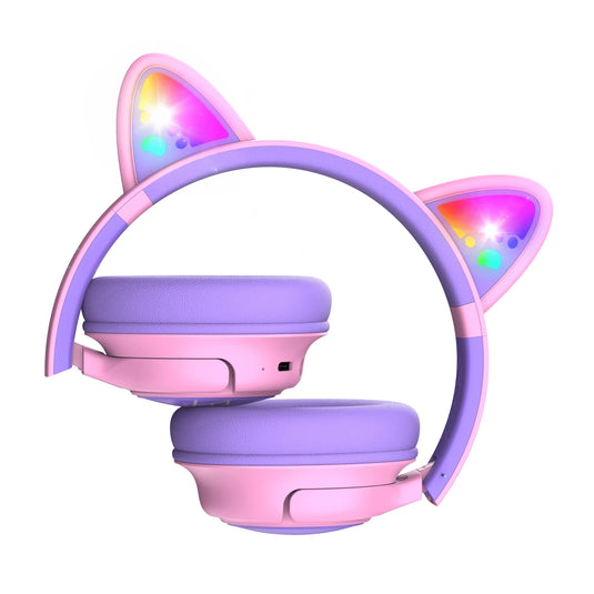 PowerLocus Bluetooth Overear Kopfhörer Bobo Cat Ears für Kinder