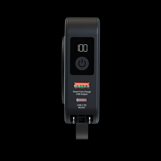 Energizer QM10001AC - 10K magnetische kabellose Powerbank mit 20 W PD, integriertem Netzstecker und 4 Ausgängen