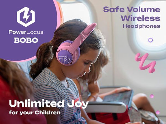 PowerLocus Bluetooth Overear Kopfhörer Bobo Cat Ears für Kinder