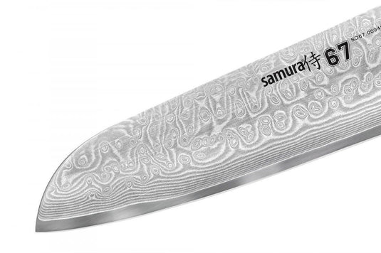 SAMURA - DAMASCUS 67 Santoku mit Kullenschliff, 7,0 Zoll / 175 mm, 67 Lagen - SD67-0094M
