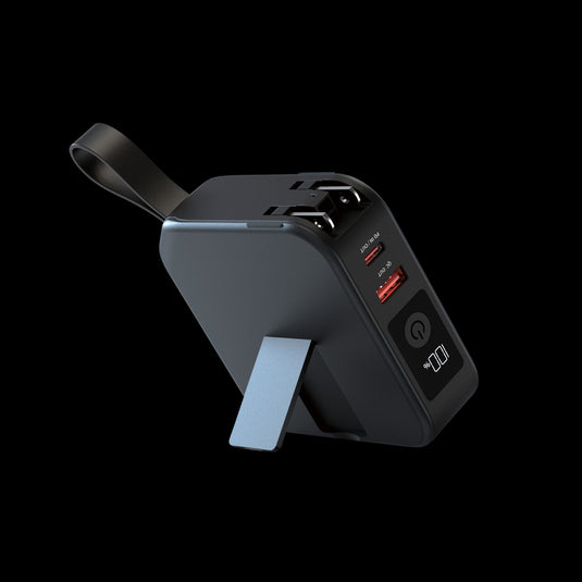 Energizer QM10001AC - 10K magnetische kabellose Powerbank mit 20 W PD, integriertem Netzstecker und 4 Ausgängen