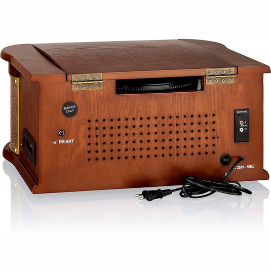 Roadstar HIF-1996 D+ BT, Vintage Vinyl Plattenspieler, DAB/DAB+/FM Radio, CD-MP3, USB, Kassette, Bluetooth - B-Ware (R1o)