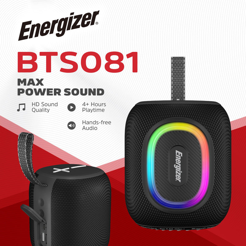 Laden Sie das Bild in Galerie -Viewer, Energizer BTS081 - Kompakter Bluetooth-Lautsprecher mit 8 W Leistung, FM-Radio und USB-/SD-Unterstützung
