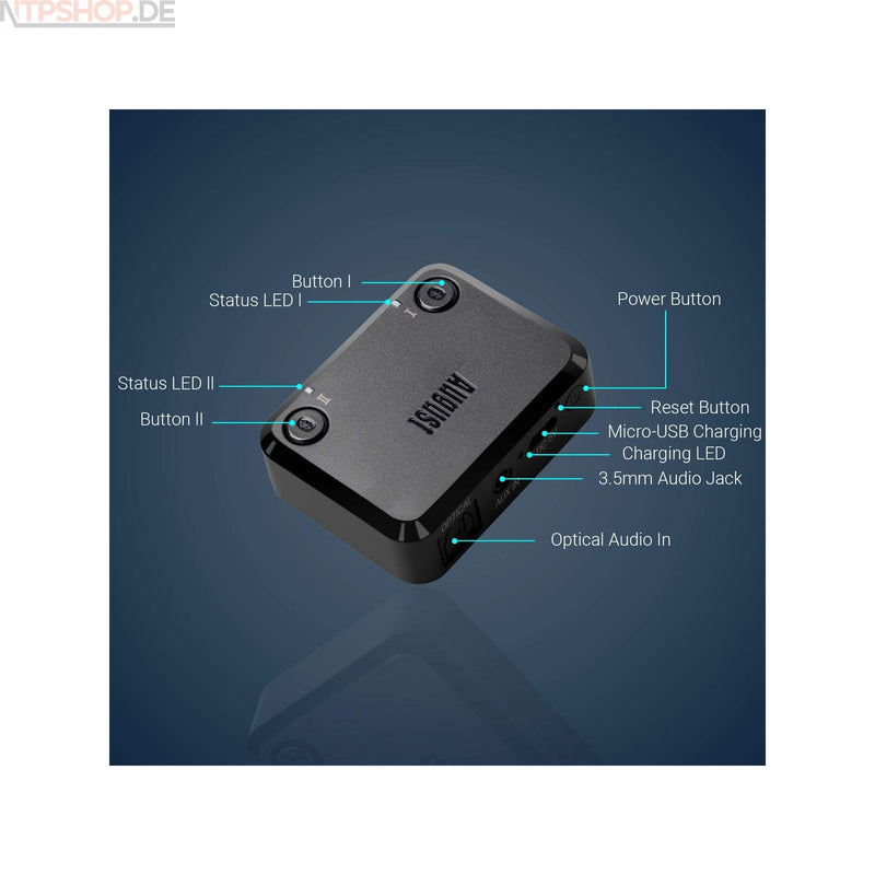 Laden Sie das Bild in Galerie -Viewer, August MR270HD Dual Bluetooth Transmitter - New-Tech-Products GmbH NTP NTPShop.de www.ntpshop.de www.new-tech-products.de all4living Onlineshop Online Store Gadgets Elektrogeräte

