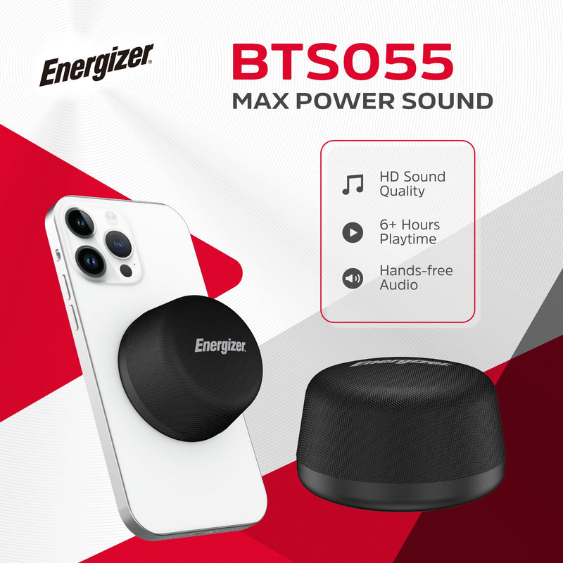 Laden Sie das Bild in Galerie -Viewer, Energizer BTS055 - Magnetischer Mini-Lautsprecher mit TWS-Stereo-Kopplung und kabellosem Laden
