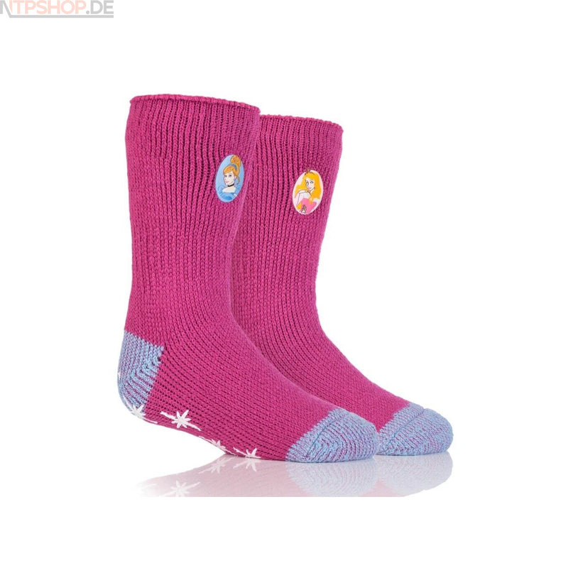 Laden Sie das Bild in Galerie -Viewer, Heat Holders Kinder Mädchen ABS Thermosocken Socken Disney Princess pink 27-30
