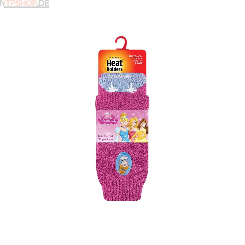 Laden Sie das Bild in Galerie -Viewer, Heat Holders Kinder Mädchen ABS Thermosocken Socken Disney Princess pink 27-30
