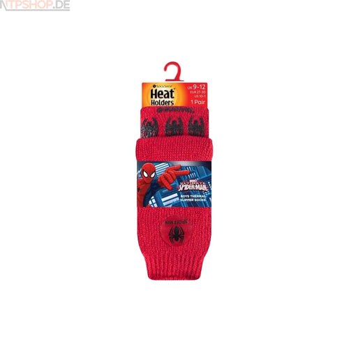 Heat Holders Kindersocken Spiderman Design ABS rot Socken Hausschuhe Thermosocke