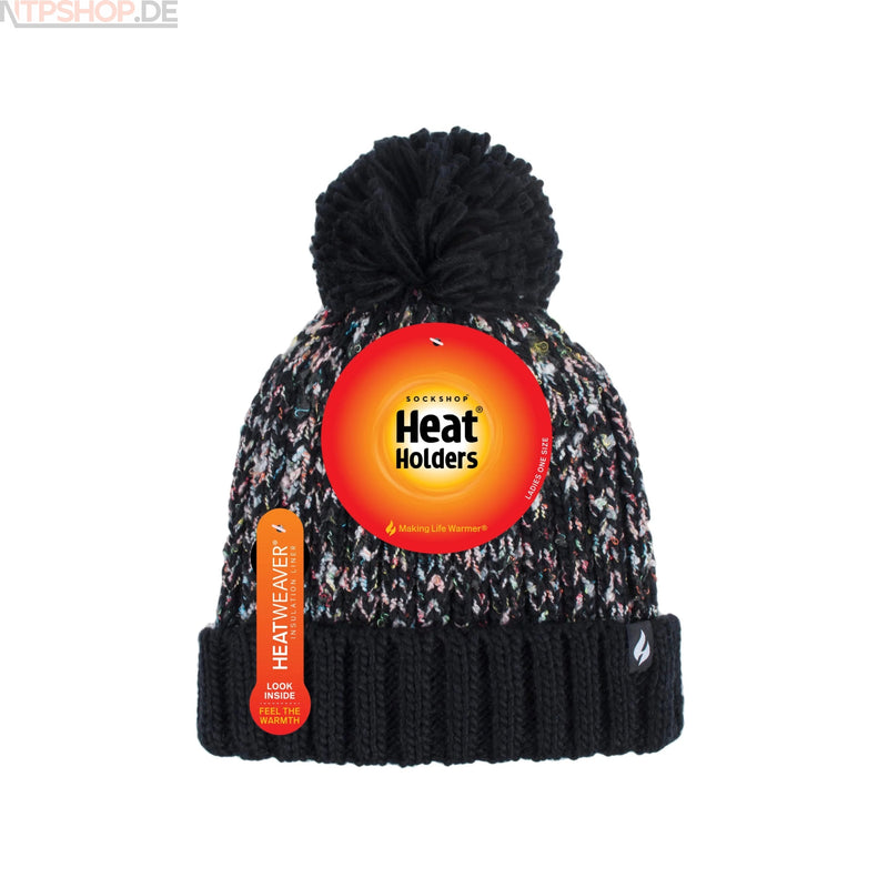 Laden Sie das Bild in Galerie -Viewer, Heat Holders BSHH791OS Damenmütze EIDDA texturiert mit PomPom
