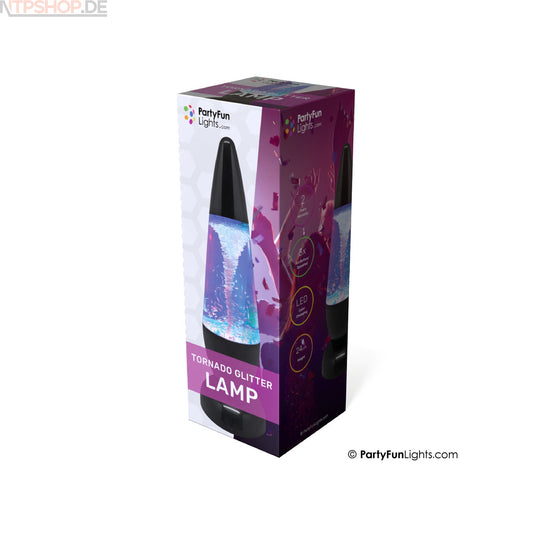 PartyFunLights Tornado Glitter Lampe mit Farbwechsel und Wasserspiel - New-Tech-Products GmbH NTP NTPShop.de www.ntpshop.de www.new-tech-products.de all4living Onlineshop Online Store Gadgets Elektrogeräte