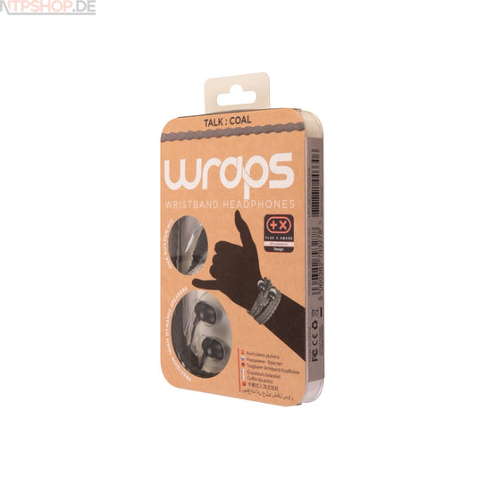 Wraps WRAPSCBLK-V15M Talk In-Ear Kopfhörer & Armband in Einem schwarz coal